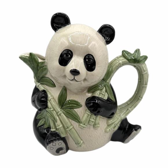 Vintage Fitz & Floyd 32oz Figural Panda Bear Ceramic Pitcher